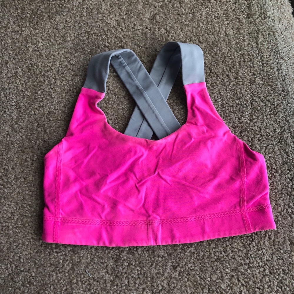 Lululemon sports bra in hot pink/gray